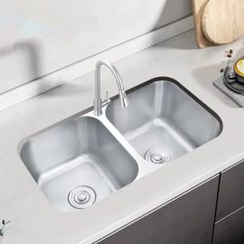 New Models American Standard Apartment Size SS304 double Bowl Stainless Steel Kitchen Sink