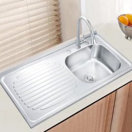 10050D Stainless Steel basin single bowl with board Kitchen Sinks