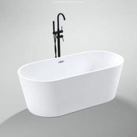 Cheap Price Clear Classics White Acrylic Free Standing Soaker Tub No Feet