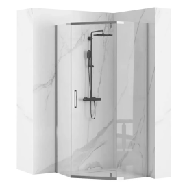 Frameless Glass Frees Tanding Neo Angle Shower Enclosure Hardware With Walls