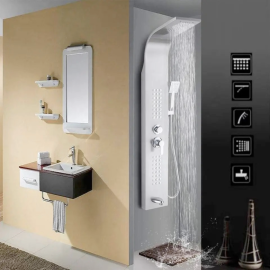 Modern Style Home Washroom Multifunctional Shower Column Faucet