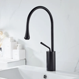 Hot Sale taps manufacturer bathroom black wash basin single Handle faucet hot and cold water tap Bathroom Basin Faucet