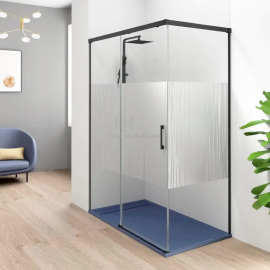 Prefabricated Custom Made frameless fixed glass shower panel walk in shower glass panels