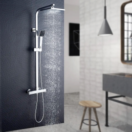 Factory Wholesale Price Hotel Bathroom Rain Shower Shower Set Thermostatic Faucet, Handheld Shower Thermostat Set