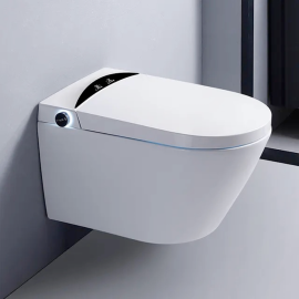 High quality wall mounted ceramic one piece electric intelligent toilet bowl automatic bathroom wall hung smart toilet wc