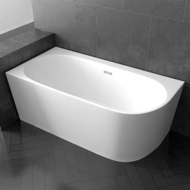 Custom Size Modern Soaking Tub White Acrylic Freestanding Indoor Home Corner Bathtubs