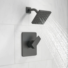 Hot Sale Modern Matte Black Shower Faucet Shower Wall Mounted Bathroom Set Rainfall System