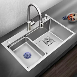 Handmade Stainless Steel Black Nano Kitchen Sink