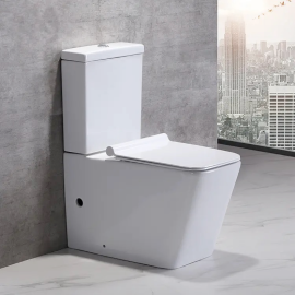 Square toilet two-piece toilet straight flush ceramic toilet